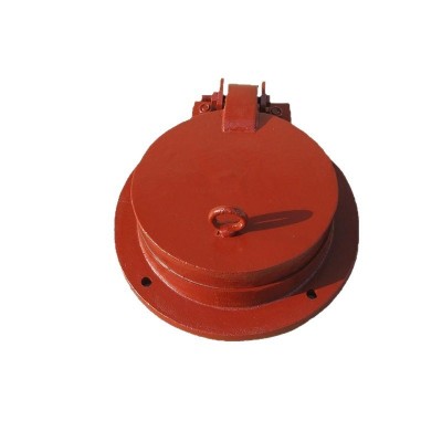 鑄鐵圓拍門污水處理管道側翻式拍門鑲銅法蘭式圓形鑄鐵圓拍門加工